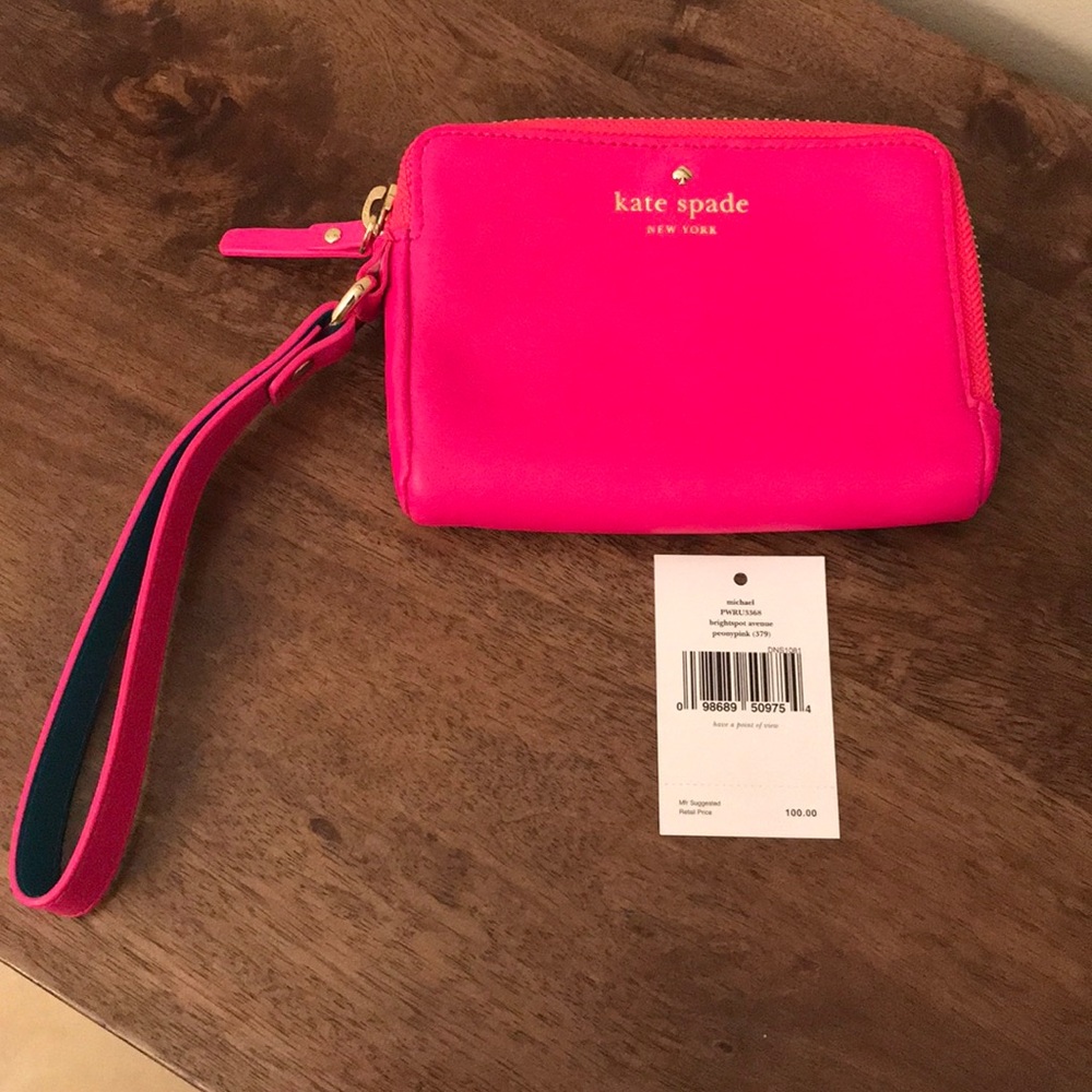 Kate Spade Pink Wristlet Clutch